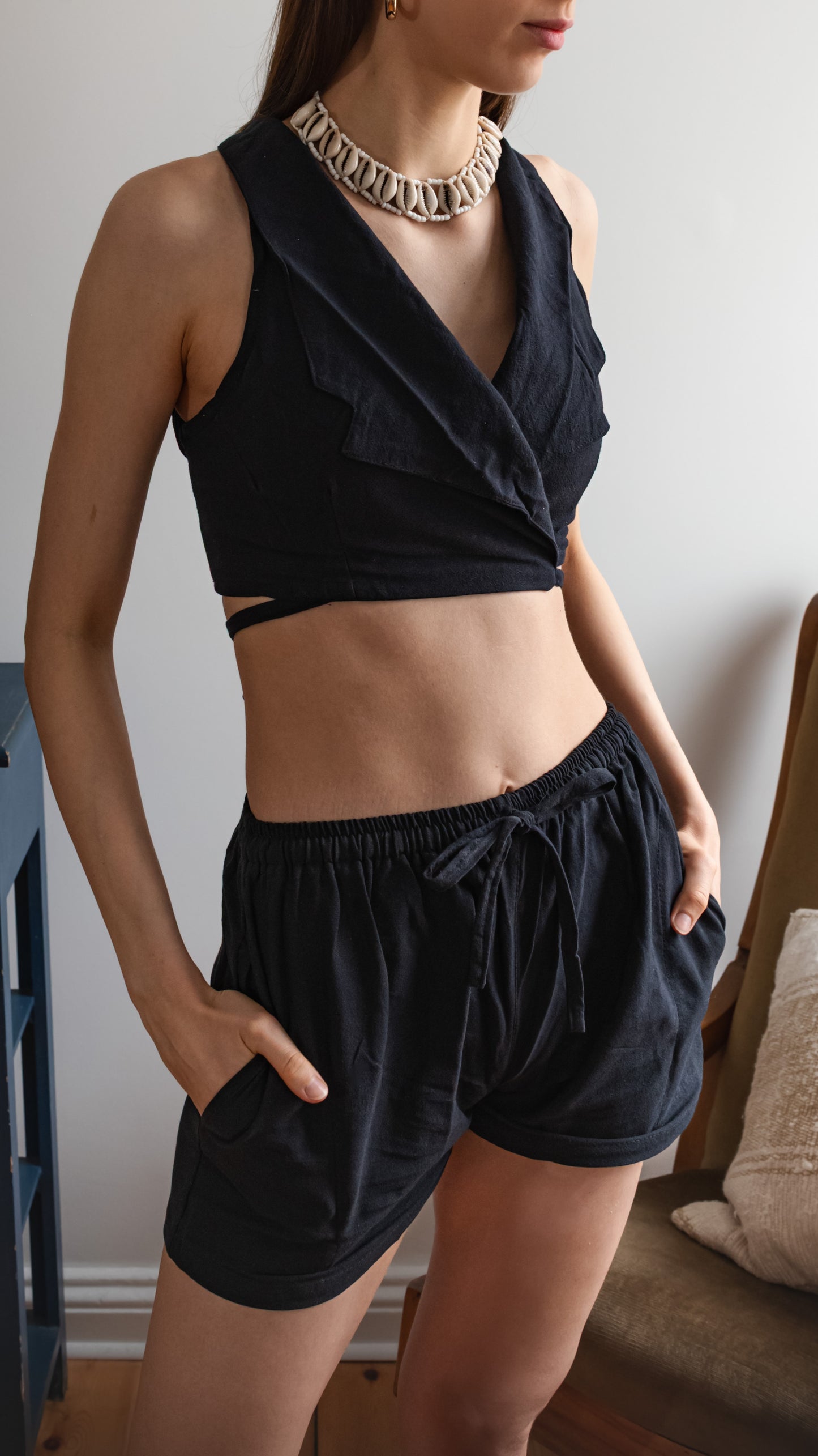 Leinen-Shorts Damen - 100% Leinen