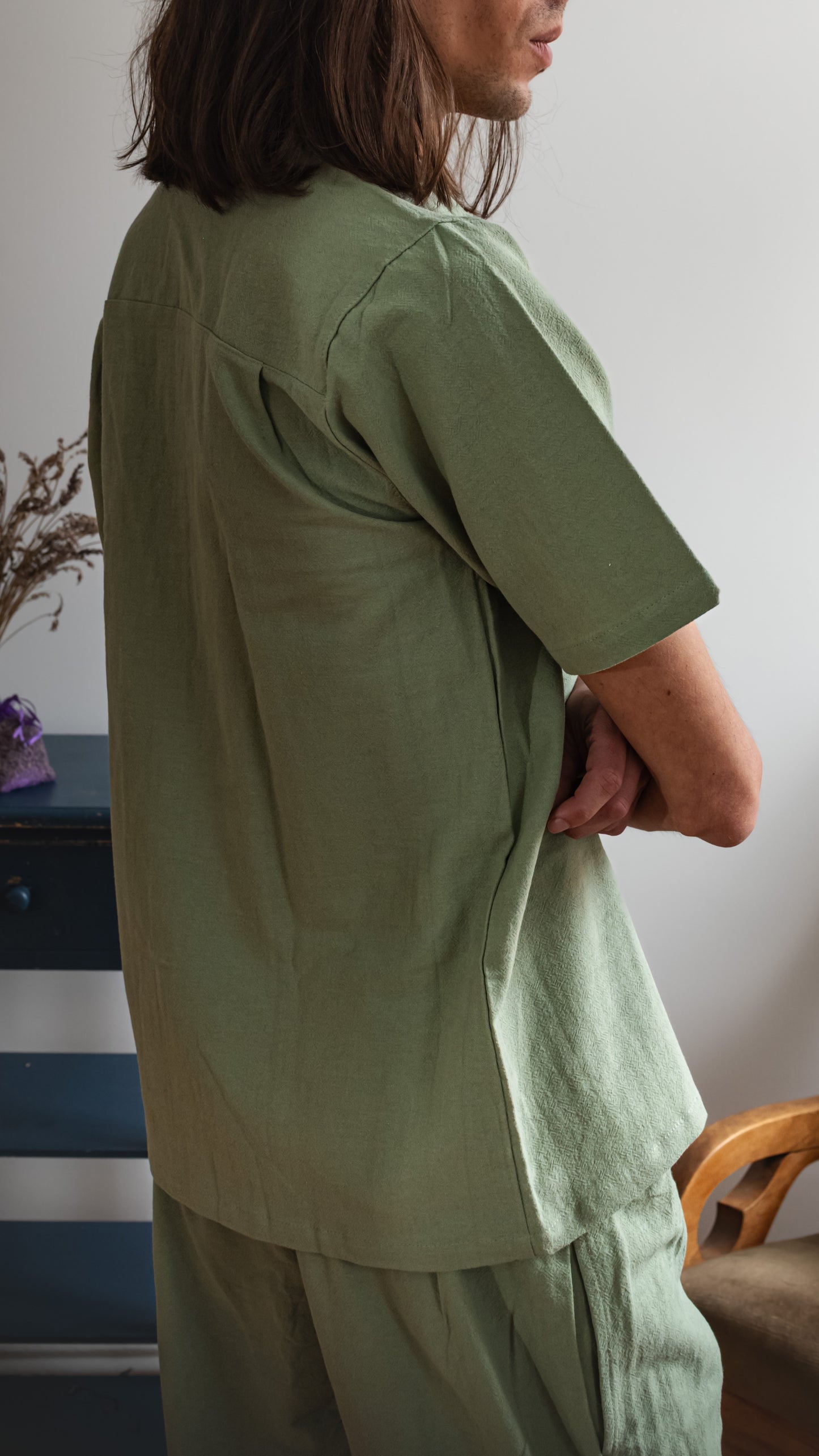 Herren Leinenhemd - Kurzarm, 100% Leinen
