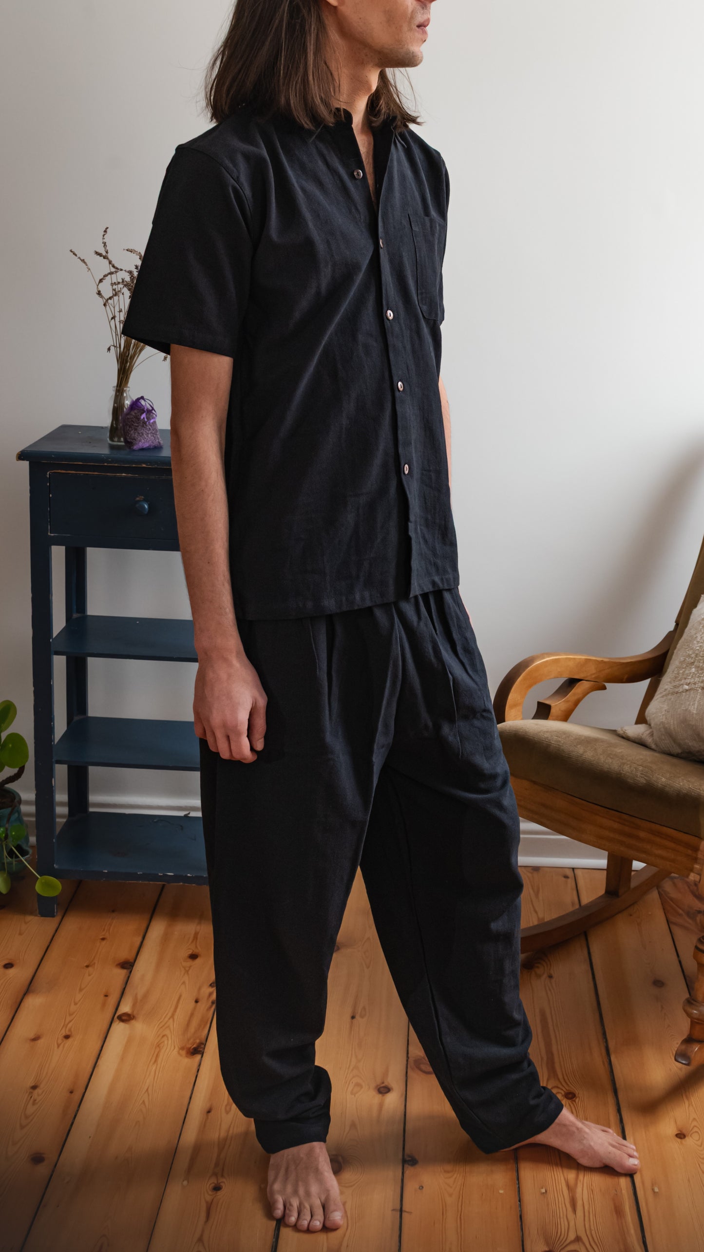 Herren Leinenhemd - Kurzarm, 100% Leinen