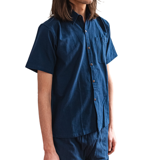 Herren Leinenhemd - Kurzarm, 100% Leinen